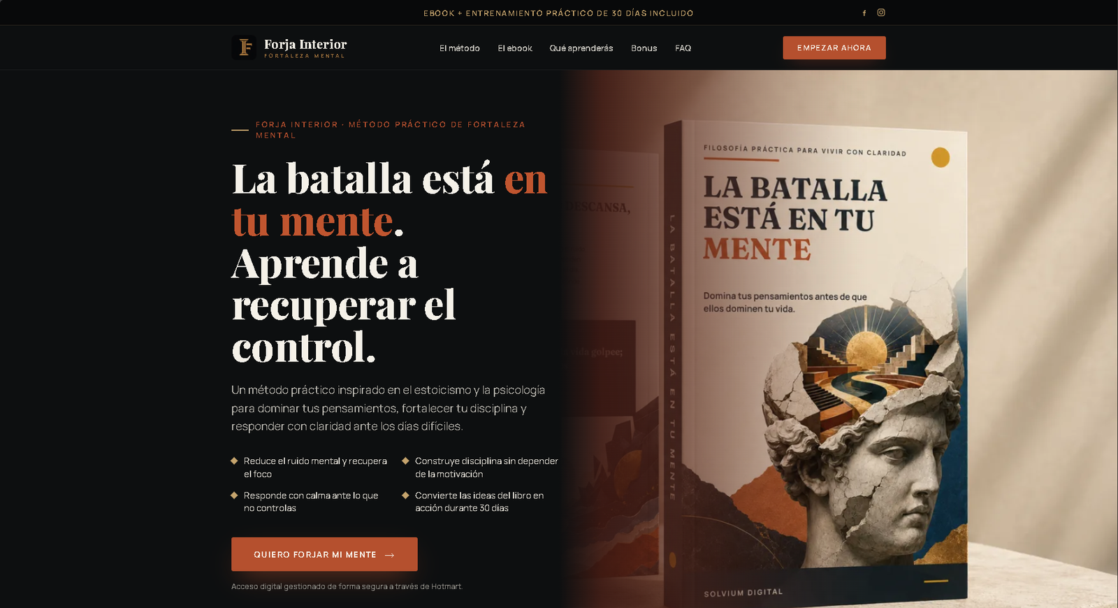 Página de inicio de Forja Interior