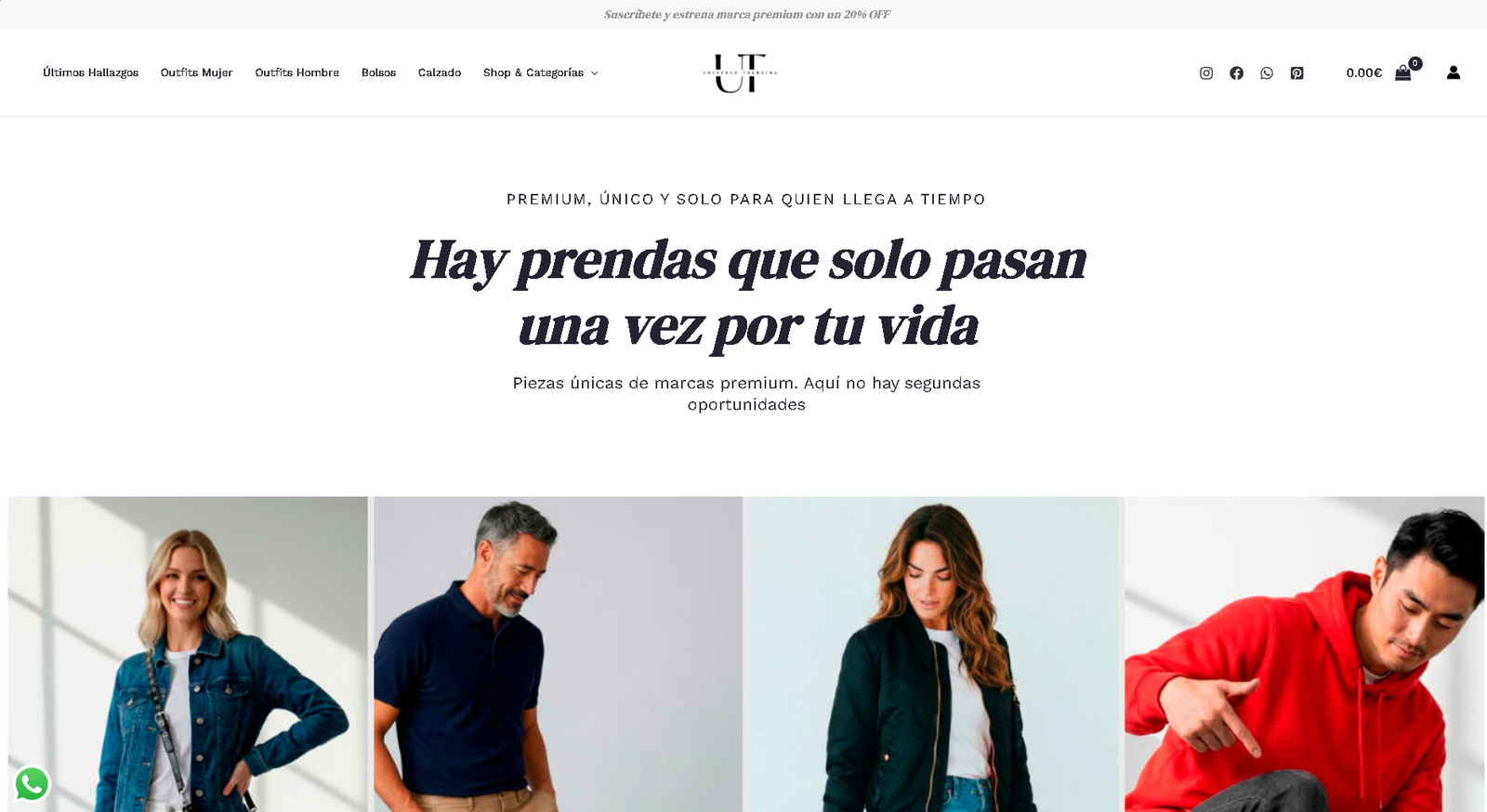 Página de inicio de Universo Trending